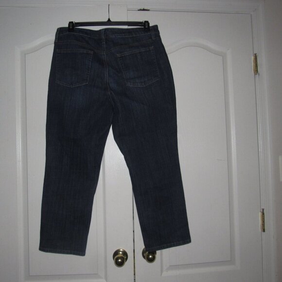 TALBOTS Flawless High Waist Straight Ankle Dark Wash Jeans Size 14 - Picture 3 of 5
